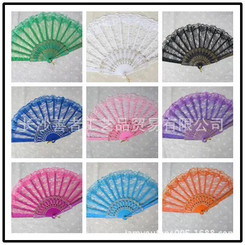 

100 pcs Lace Flower white Decor Spanish Hand Fan Wedding Dancing Hem Night Party