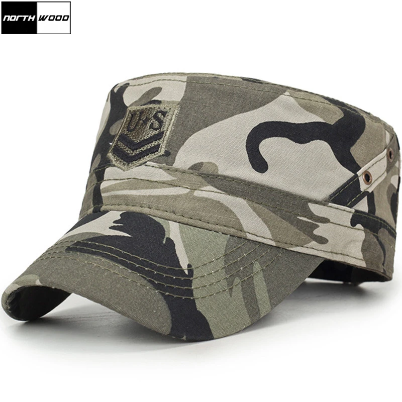 

[NORTHWOOD] High Quality Falt Top Tactical Cap Us Army Baseball Cap Men Bone Masculino Casquette Homme Camouflage Cap