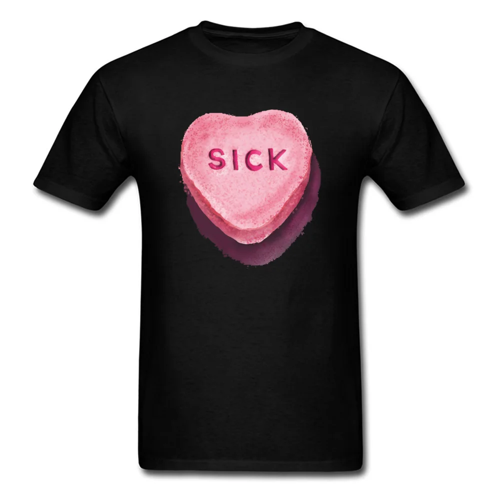 T Shirt Group Lovers Day 2018 New Normal Short Sleeve 100% Cotton Round Collar Man T-Shirt Normal T Shirts Drop Shipping Heartsick Heart Sick Valentine by dotsofpaint black