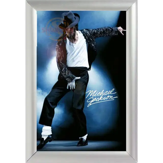 Silver Color Aluminum Alloy Picture Frame Home Decor Custom Canvas Frame Michael Jackson Canvas