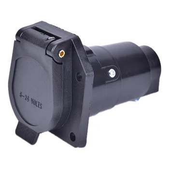 

Truck Trail RV 7 Way Poles Round Plug Female Cable Trailer Light Connector