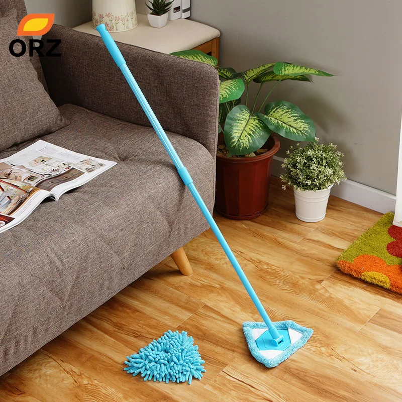 ORZ 2PCS Multifunctional Mop Scalable Dust Floor Cleaning Mop Car