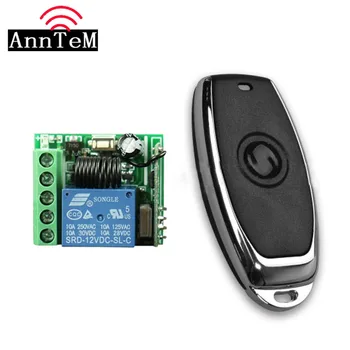

433Mhz Universal Wireless Remote Control Switch DC12V10A 1 CH Relay Receiver Module and RF Remote 433Mhz Transmitter Kits