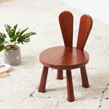 Твердый деревянный зеленый кролик уши креативный детский табурет изменить обувь табурет Американский простой детский обеденный стул