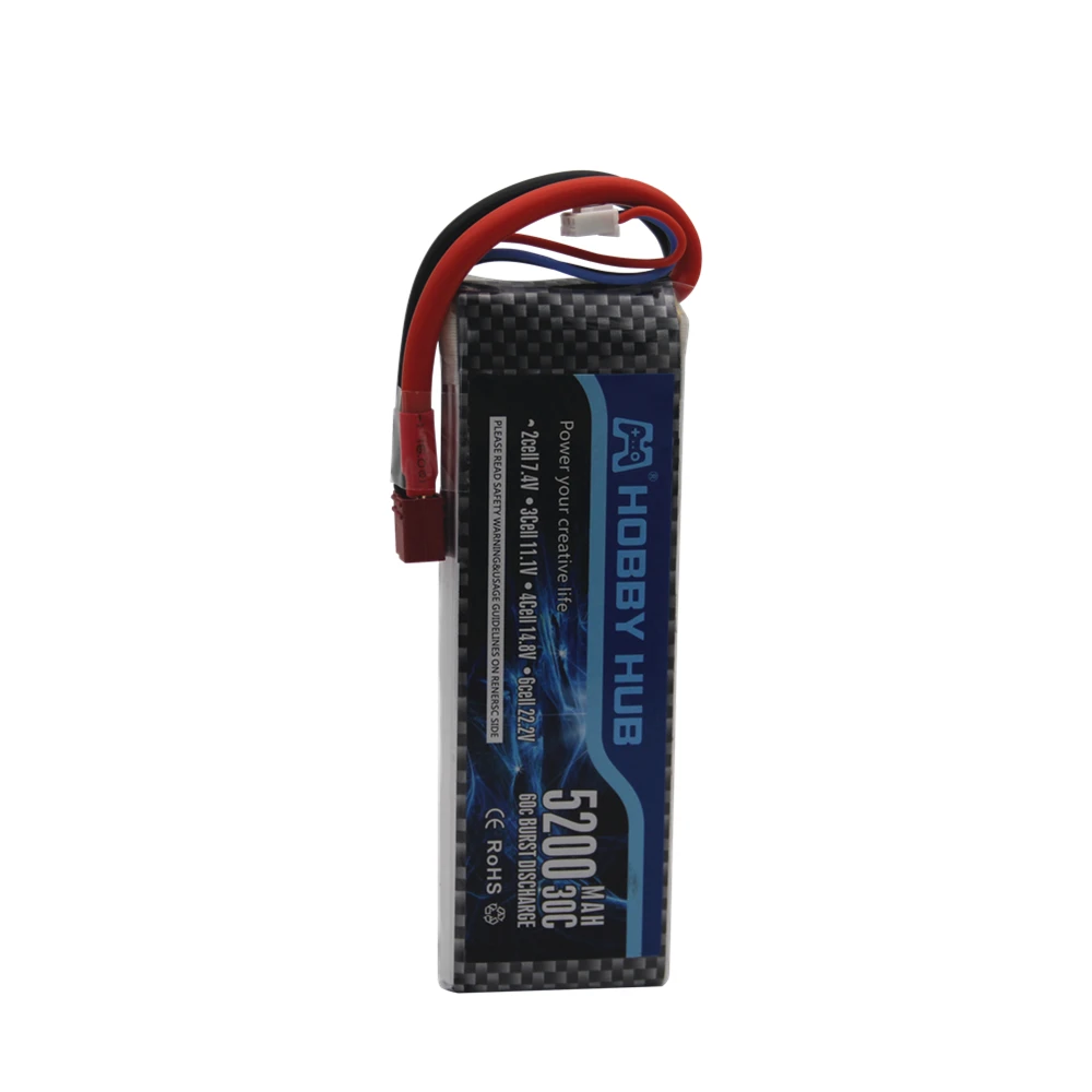 7,4 V 5200 mAh 30C 2S 1P Lipo батарея 1/10 1/8 масштаб для Traxxas Slash 4x4 RC автомобили жесткий чехол запчасти 1:8 1:10 RC автомобили