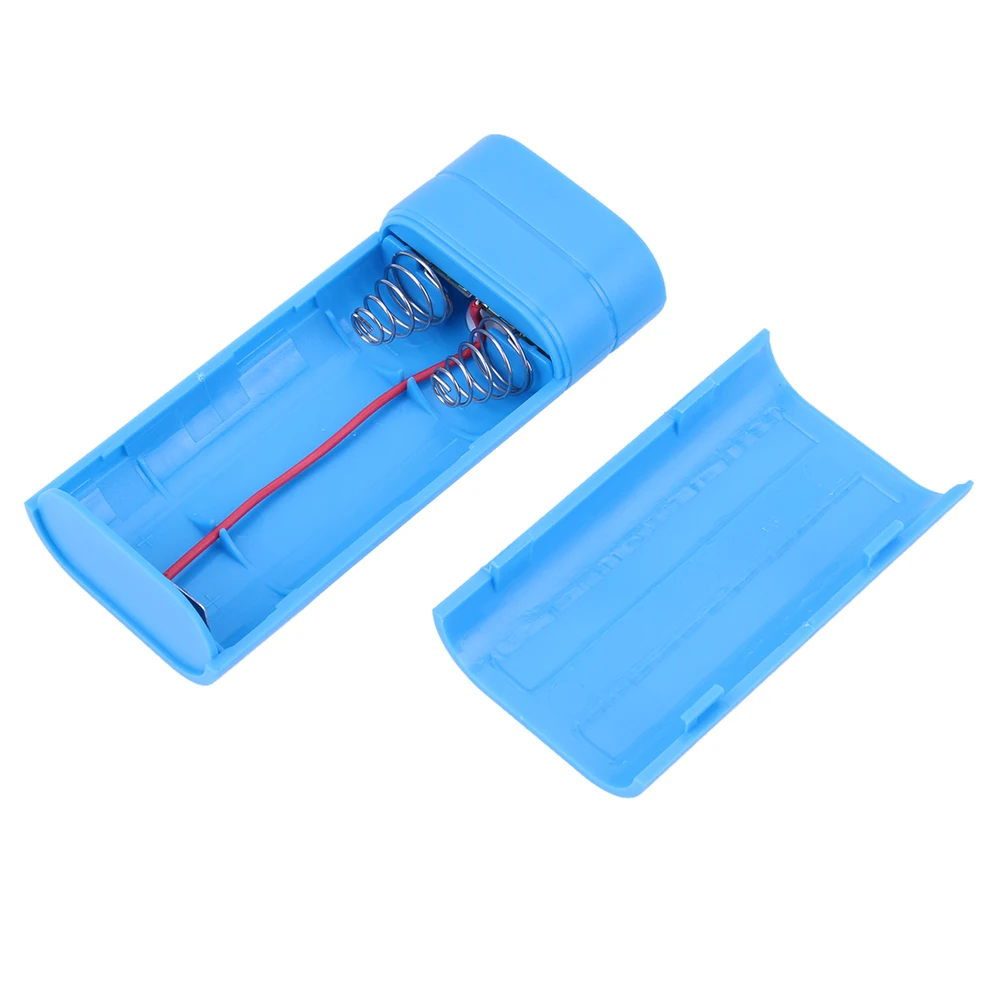 

For 2pcs 18650 Battery Holder Power bank Plastic Battery Holder Storage Box Case with with LED flash light