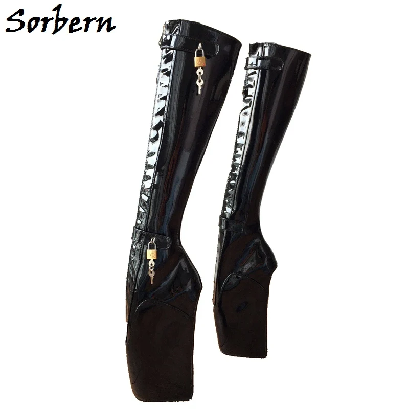 Sorbern/Сапоги до колена на молнии с замком; женские балетки на танкетке; женские сапоги; большие размеры 12; женские ботинки на подкладке; обувь ...