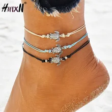 

New Vintage Shell simple rope chain Sea Turtle Anklet For Women Anklet Bracelet on the Leg Handmade Jewelry Summer Charm Sandals