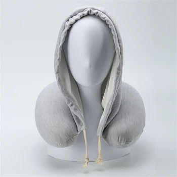 

With Cap U-shaped Pillow For Afternoon Sleep Shading And Body With Cap-neck Pillow Travel Neck Guard Pillow the Car Rest Pillow