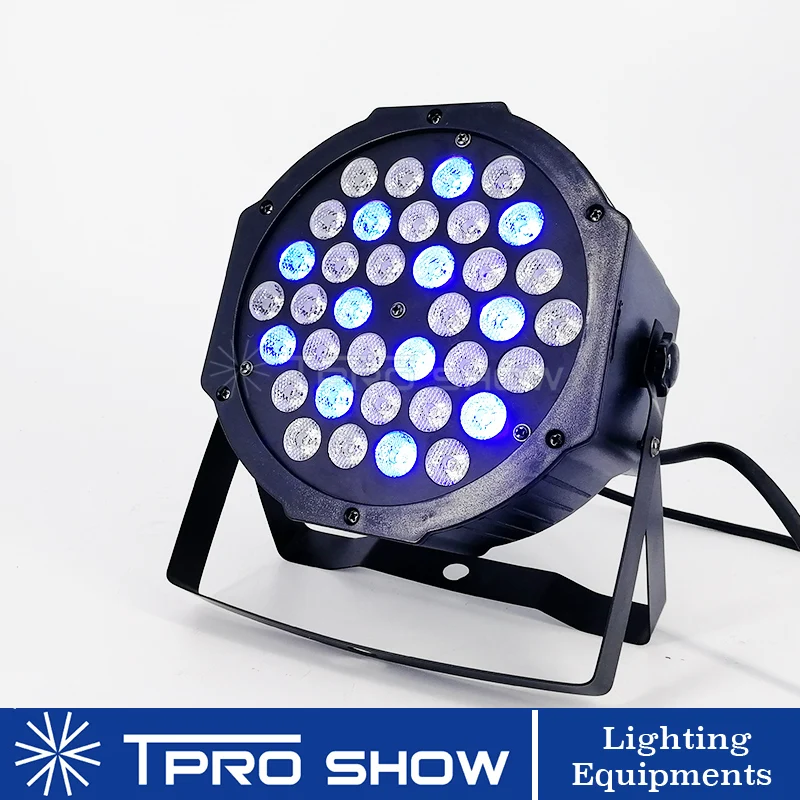 

Par LED 36x3W Party Lights Flat Shape DJ Light Dmx Music Control RGB Color Change Strobe Dimming Lighting Effect for Wedding Pub