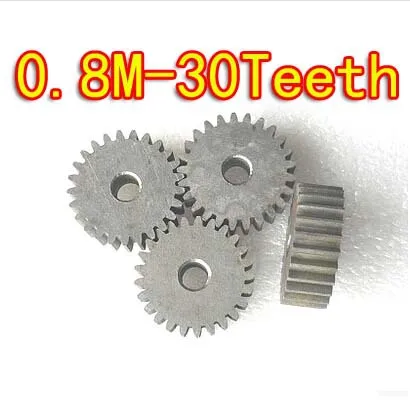 

4PCS Diameter:25.6mm 0.8M-30Teeth Flat Steel Precision 6 Level Micro Model Motor DIY Small Modulus Spur Gear-hole D:5mm