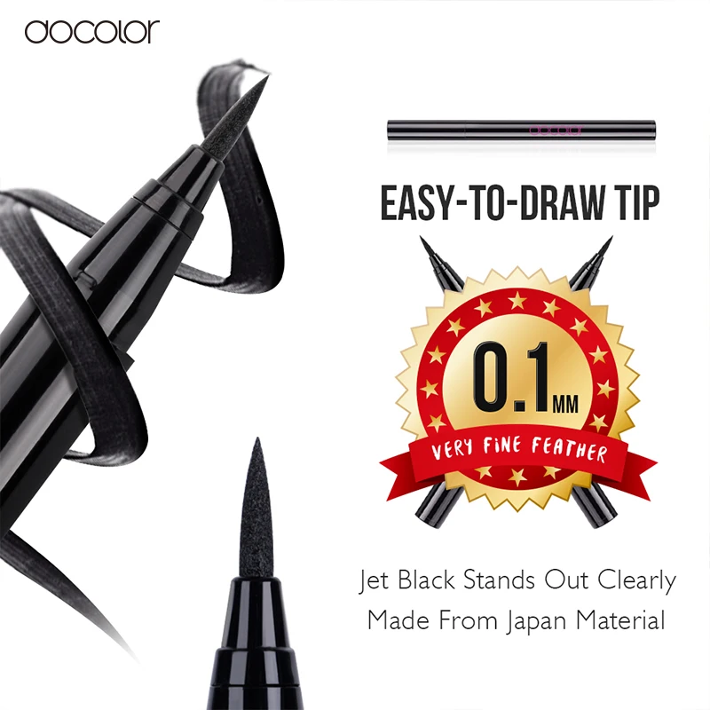 Docolor Black Waterproof Liquid Eyeliner Make Up Beauty Comestics Long-lasting Eye Liner Pencil Makeup Tools for eyeshadow Docolor Black Waterproof Liquid Eyeliner Make Up Beauty Comestics Long-lasting Eye Liner Pencil Makeup Tools for eyeshadow