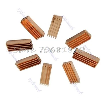 

New 8Pcs Copper Heat Sink Heatsinks Cooler For PC Computer DDR DDR2 Memory RAM Drop Shipping