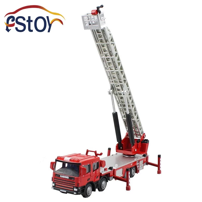

Alloy 1:50 Ladder 3 Sections Telescopic Ladder Fire Engine Truck Diecast Model