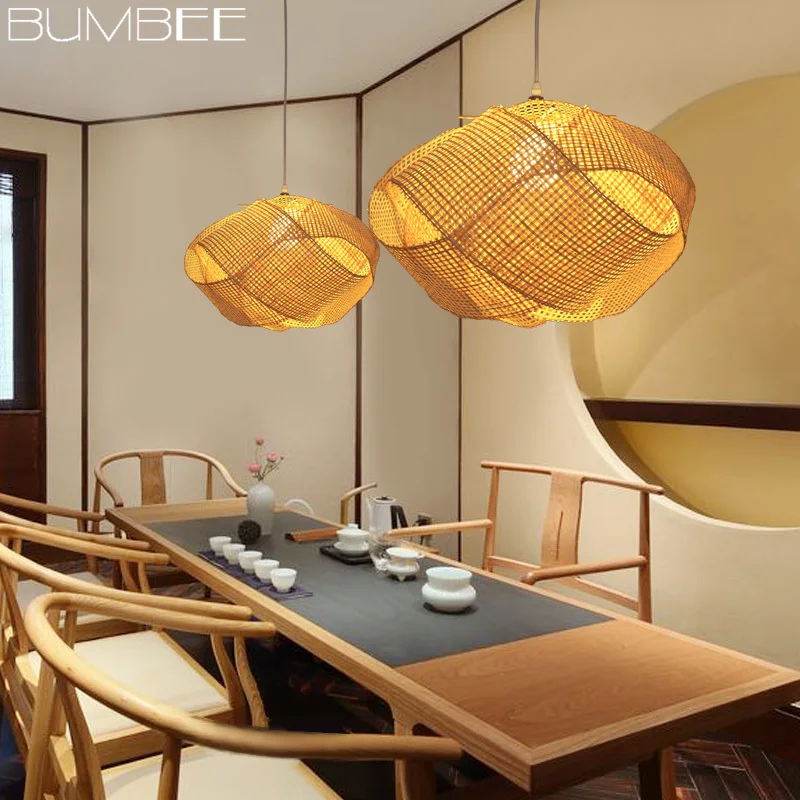 Us 108 11 30 Off Chinese Style Bamboo Chandelier Lights Zen Tea Room Restaurant Hanglamp Lighting Living Room Bedroom Decor Home Led Lighting In