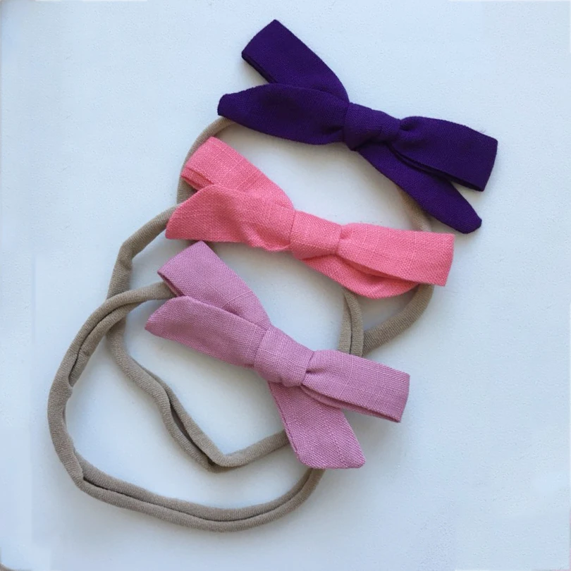 3pcs-pack-Handmade-Newborn-kids-Bow-Nylon-Headbands-Soft-Nylon-Headwear-Nylon-Elastic-Head-band