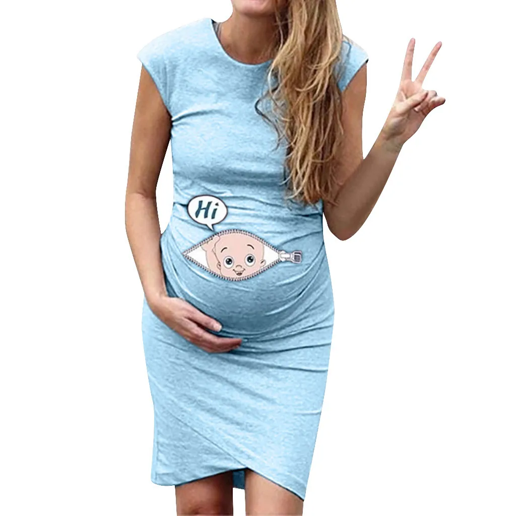

Cute fashion Women sleeveless Pregnancy Maternity Dress Cartoon Letter Print Dress Nusring maternity dresses for photo shoot F4