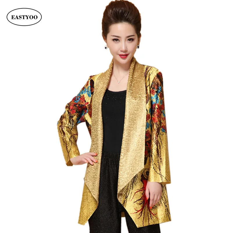 Download Silk Kimono Coats Women Spring 2017 Flowers Kimono Coat ...