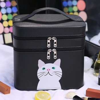 2019 New arrival large capacity cosmetic organizer bag portable women make up storage bags Double Layer Cute travel makeup Trunk
2019 New arrival large capacity cosmetic organizer bag portable women make up storage bags Double Layer Cute travel makeup Trunk