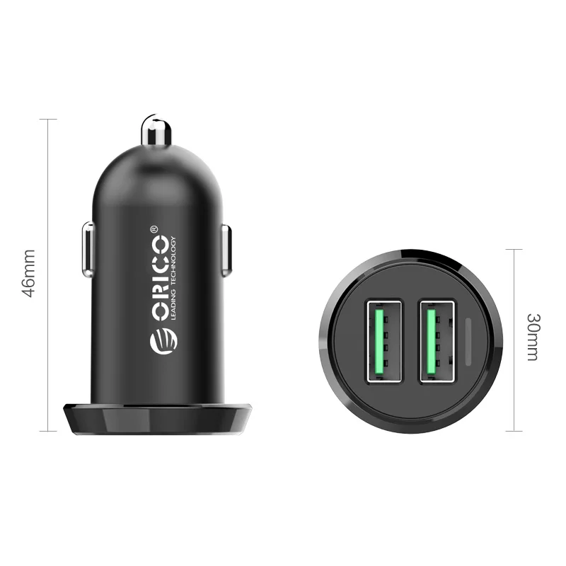 Автомобильное зарядное устройство ORICO с двумя USB выходами 17 Вт интеллектуальная