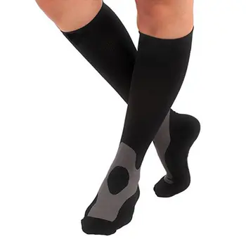 

Unisex Men Women Leg Support Fashion Sock Stretch Compression Socks Female Male Below Knee Crew Socks