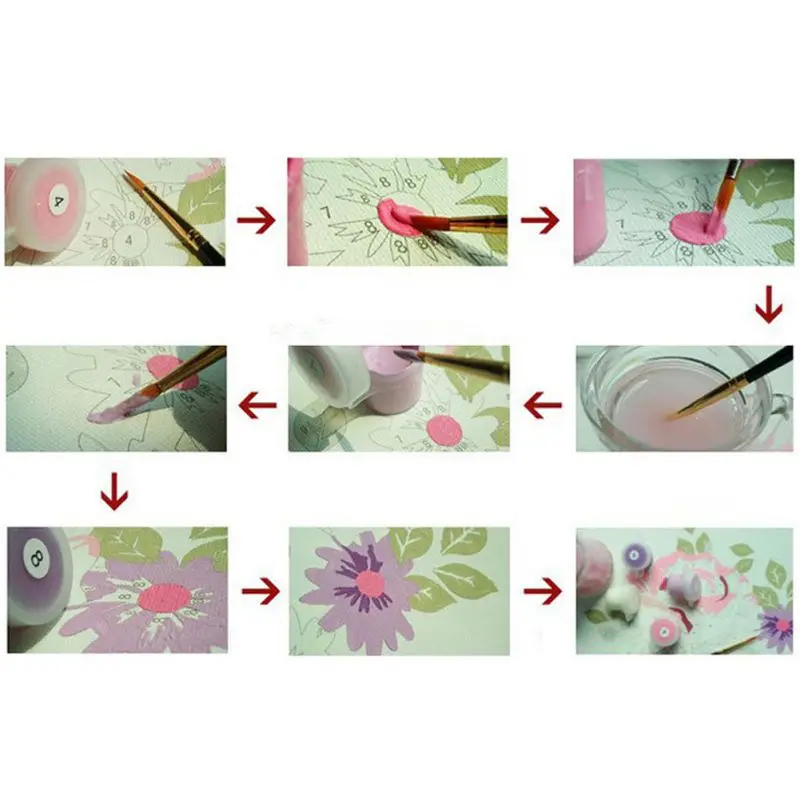 40*50 см DIY Краска для масляной краски по номерам Цифровая ручная краска ed Гостиная