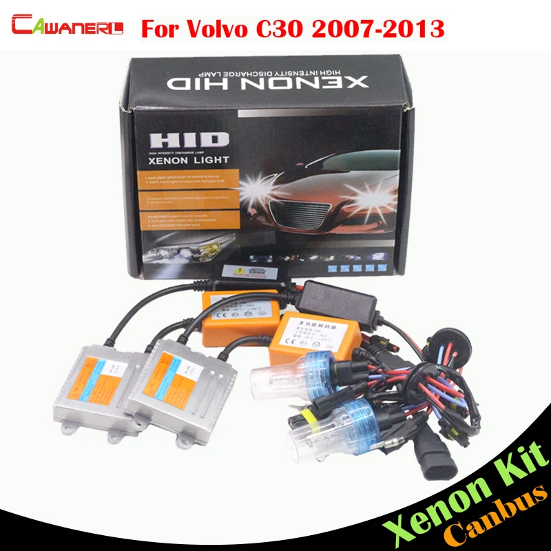 Cawanerl 55W Car HID Xenon Kit AC Canbus Ballast Bulb 3000K 4300K 6000K 8000K Car Headlight Low Beam For Volvo C30 2007-2013 Cawanerl 55W Car HID Xenon Kit AC Canbus Ballast Bulb 3000K 4300K 6000K 8000K Car Headlight Low Beam For Volvo C30 2007-2013