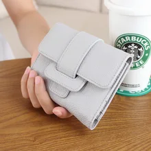 2017 neue Mode Frauen Geldbörsen Hasp Pu-leder Vintage Brieftasche frauen Kurze Design Geldbörse Retro 3 Fach Korean stil kupplung