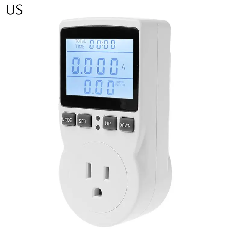 

Digital Power Meter Socket EU/US/UK Plug Energy Meter Current Voltage Watt Electricity Cost Measuring Monitor Power Analyzer