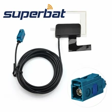 Superbat DAB/DAB+ автомобильная антенна радио Fakra Z кабель с разъемом Jack усиливается внутреннее крепление для стекла