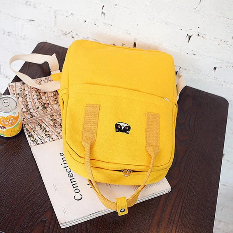 Mochila de lona de estilo Preppy para niñas adolescentes Mochila de moda bonita Mochila femenina