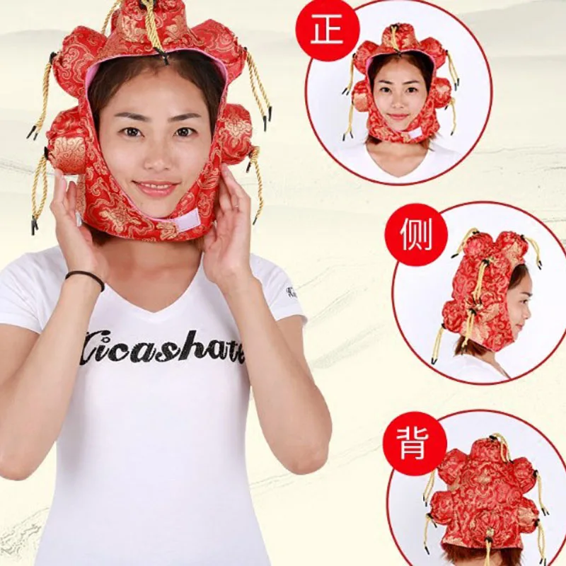 

Head ear acupoints moxibustion cap appliance with moxibustion box temperature
