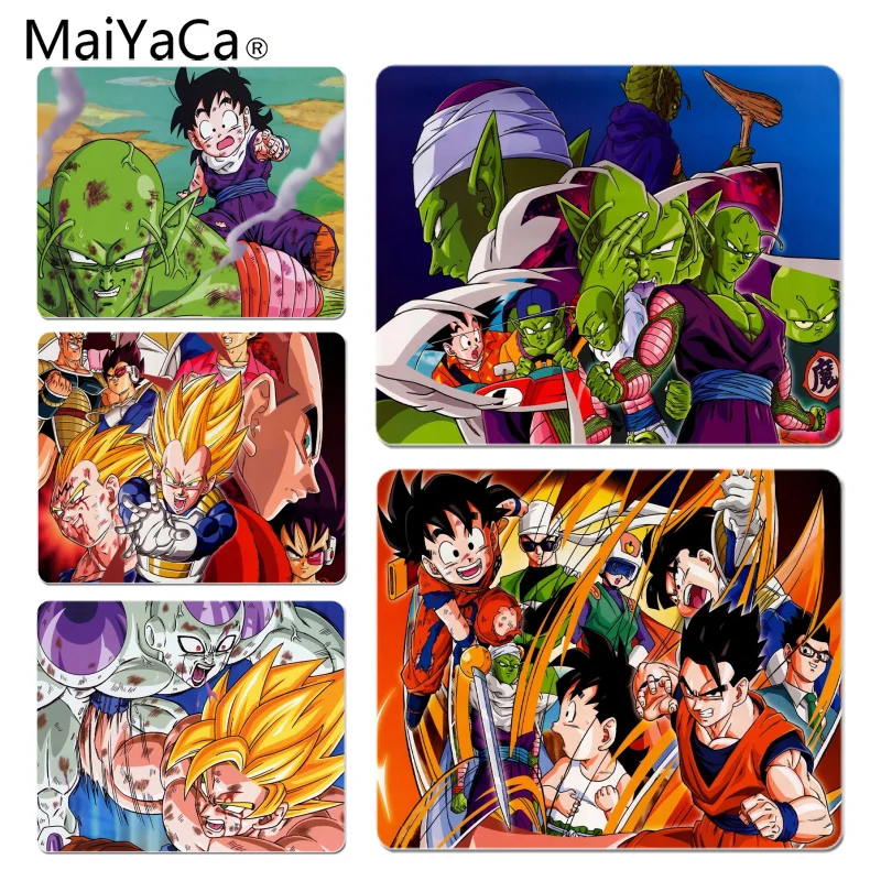 

MaiYaCa Custom Skin Dragon Ball Z gamer play mats Mousepad Size for 18x22cm 25x29cm Rubber Mousemats