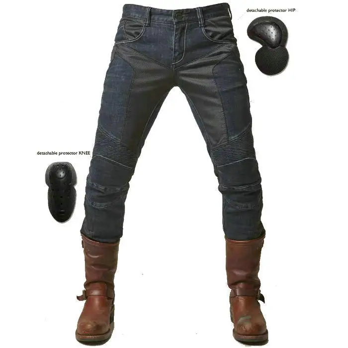 Прямые Slim uglyBROS JUKE UBP 01 джинсы Для мужчин летом сетки мото мотоцикл защитные брюки