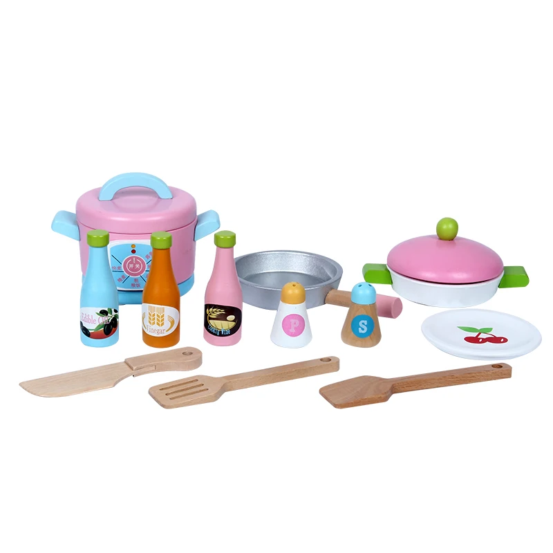 Клубника моделирование розовый японский кухня большой размер детские развивающие еда деревянные игрушки игровой дом Рождество/подарок на день рождения