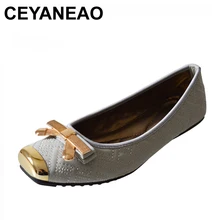 Ceyaneao плюс размер 35~ 42 Женская мода обувь квадратный носок без каблука повседневная обувь удобные Для женщин обувь весна/осень Для женщин Туфли без каблуков