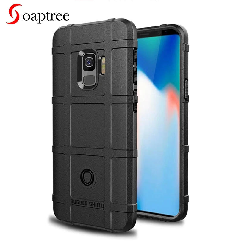

Soft Black TPU Phone Cases For Samsung Galaxy S9 J4 J6 Plus Case Coque For Samsung A6S A7 A9 2018 Note 9 Rugged Armor Cover