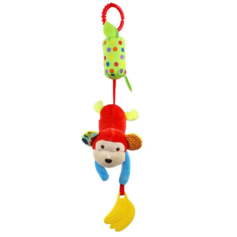 1pcs Sozzy Multifunctional Baby Toys Rattles Mobiles Soft Cotton Infant Pram Stroller Car Bed Rattles Hanging Animal Plush Toys (2)