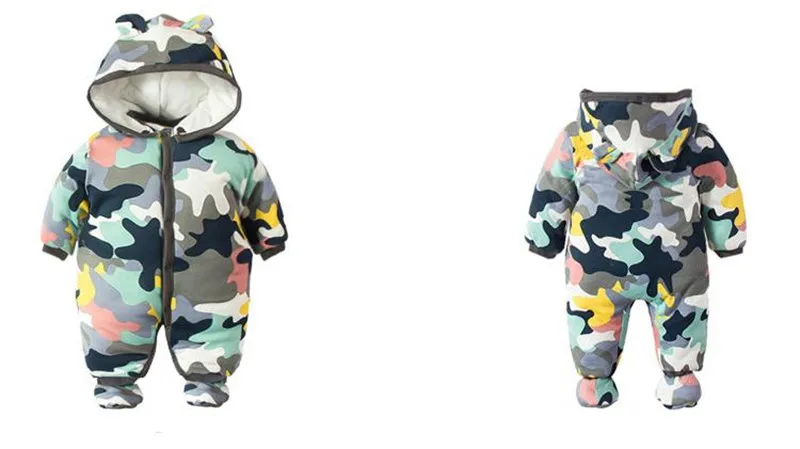 Winter New Cartoon Deer Animal Newborn Rompers Fashion Cotton Baby Boy Clothes Bebe Girl Cute Clothes Stripes, Camouflage Wear16