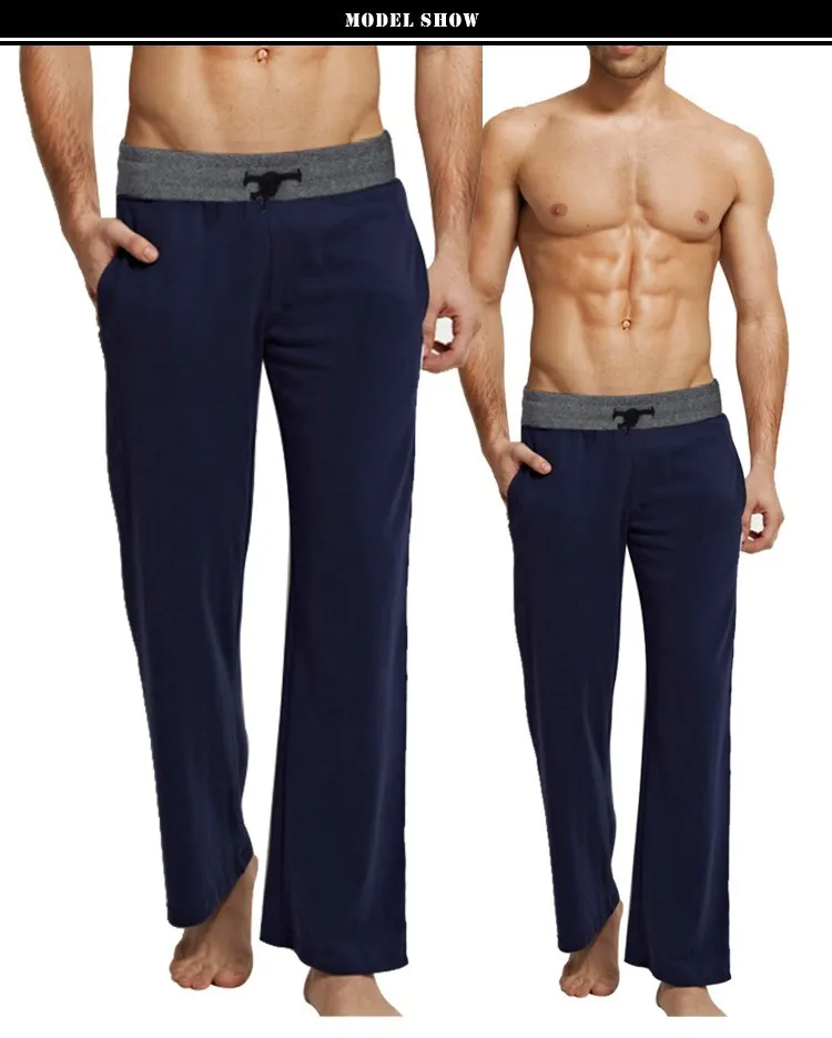 Мужская одежда для сна размера плюс, хлопковые Пижамные штаны с завязками, Повседневная Домашняя одежда, свободные домашние штаны 4XL 5XL 6XL 5208