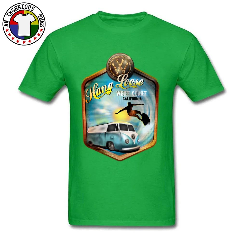 Latest Mens Tops & Tees Hang Loose Street Tshirts Cotton Fabric Short Sleeve Printed Tshirts Crew Neck Wholesale Hang Loose green