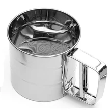 Кухня грохоты Нержавеющая сталь сито чашки Экран сетки Косметическая пудра муки полуавтоматическая сцепление Тип толще выпечки Кондитерские инструмент