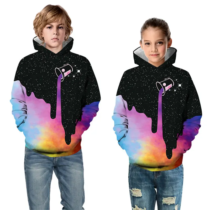 Худи для мальчиков и девочек с изображением забавного волка толстовки с 3D принтом разноцветная детская одежда уличная одежда с капюшоном для подростков 6, 8, 9, 10, 12 лет