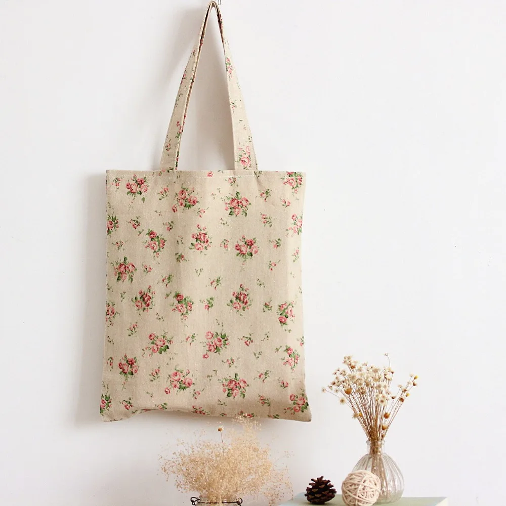 YILE вручную хлопок лен Экологически чистая многоразовая сумка через плечо для