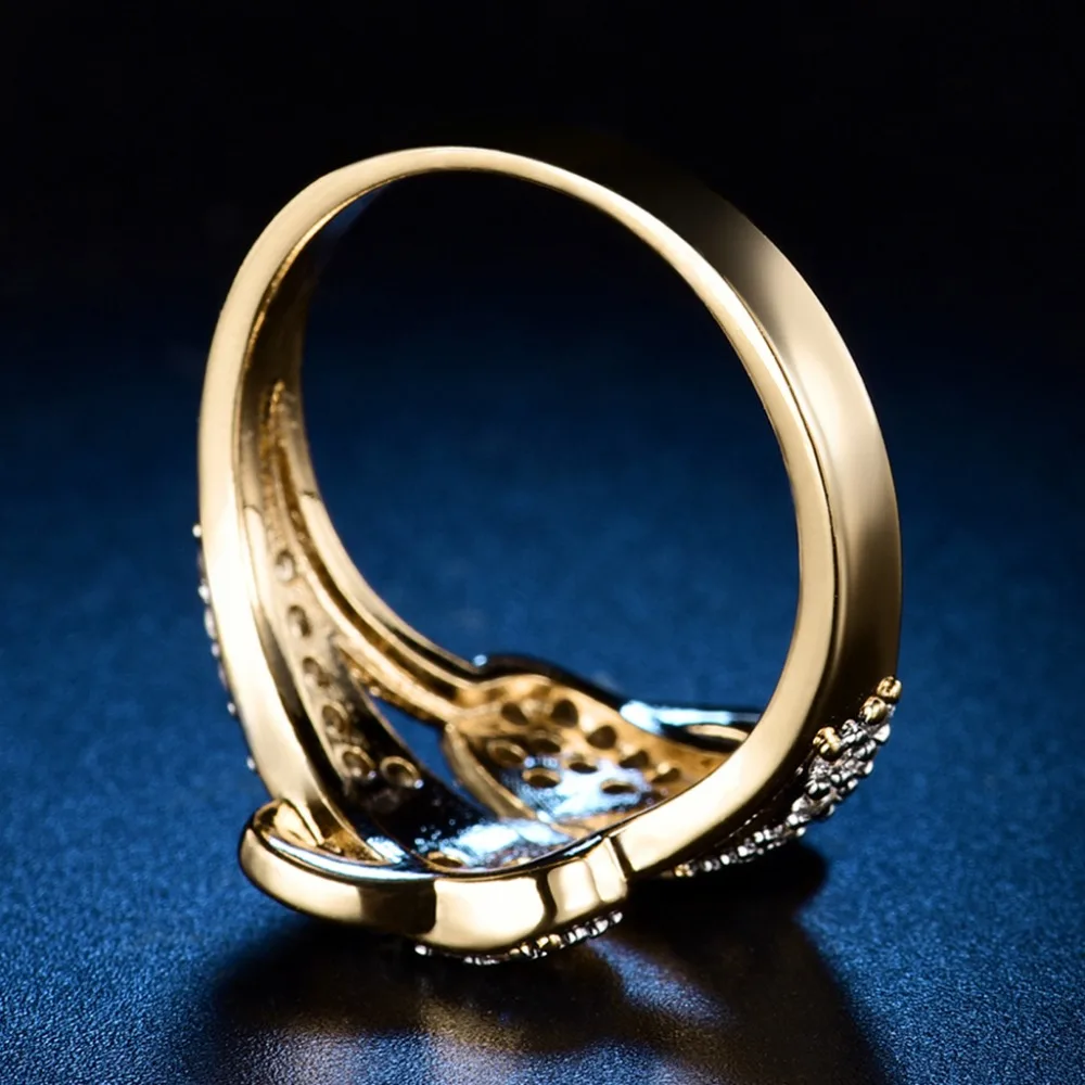 XIAGAO новое поступление Anillos золотого цвета круглой огранки кубического циркония модные свадебные кольца для женщин ювелирные изделия ZR597