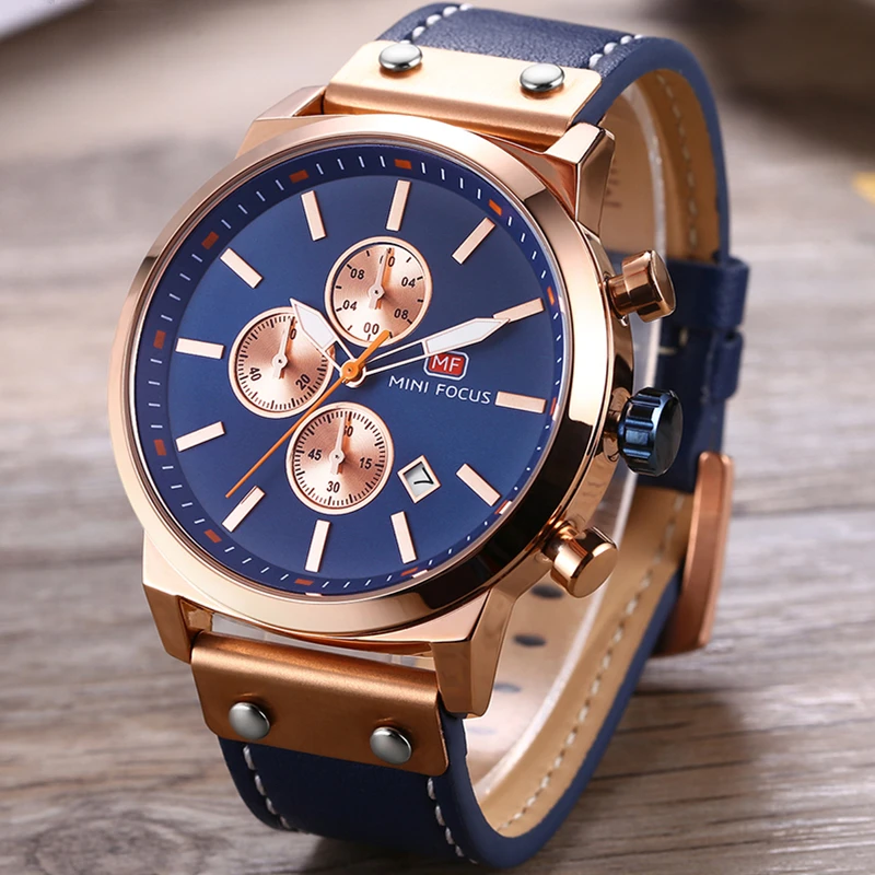 MINIFOCUS Sport Watch Men Waterproof Leather Strap Men's Wristwatch Quartz Watches Mens Luxury Brand Relogio Masculino Clock Man MINIFOCUS Sport Watch Men Waterproof Leather Strap Men's Wristwatch Quartz Watches Mens Luxury Brand Relogio Masculino Clock Man