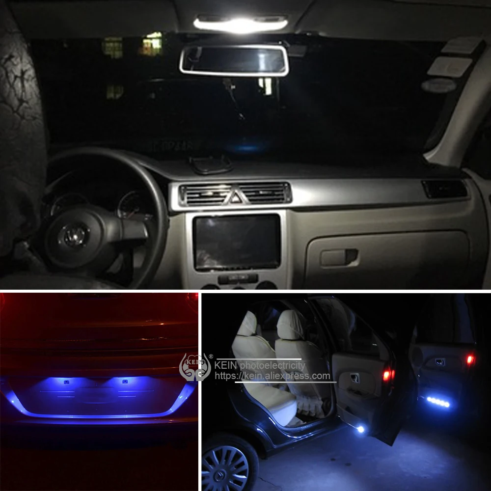 KEIN 100 шт. 168 194 w5w t10 Светодиодные Автомобильные лампы 3528 10smd 12V светодиодных фар для