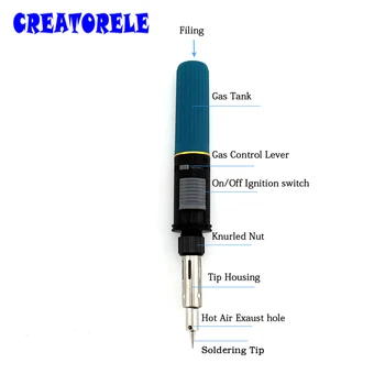 

High quality multi-function Cordless Refillable Butane Gas Soldering Iron Pen shape gas Touch Soldering gas gun Tool HT-C01