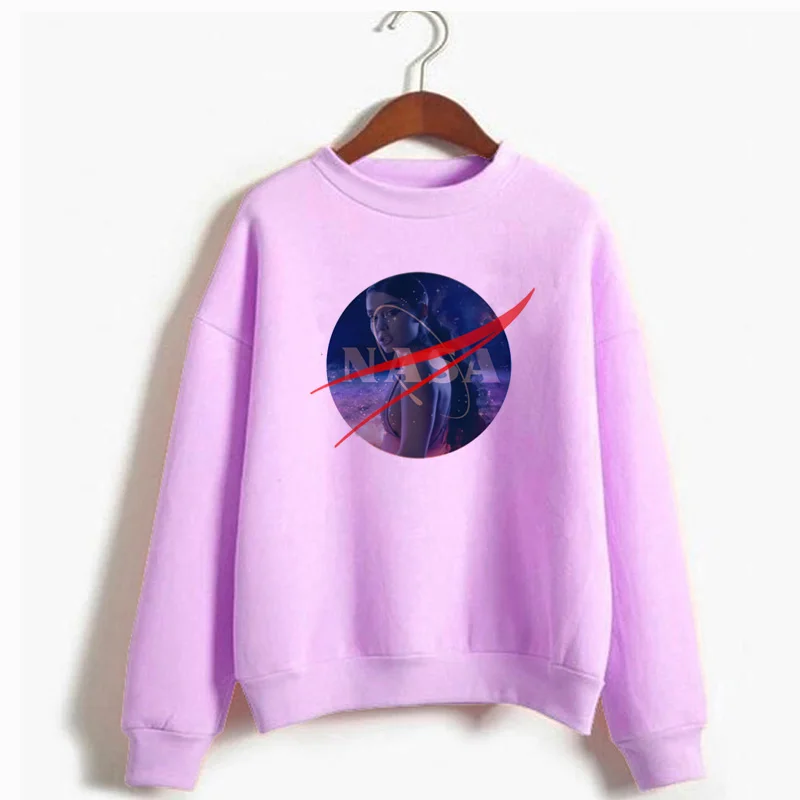 Ariana Grande Crewneck Space Sweathirt женские 7 колец толстовки с длинным рукавом Одежда с музыкальными принтами Топ женские толстовки пуловер - Цвет: 6