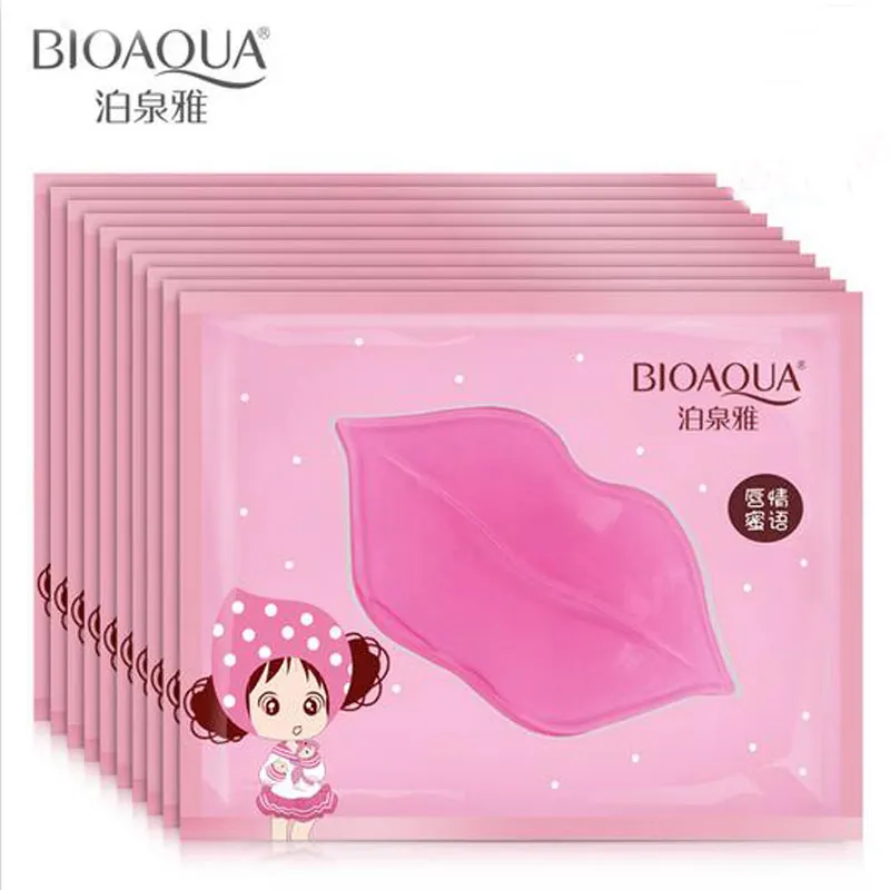 

DHL 2800pcs/lot Bioaqua Lip Mask Crystal Collagen Moisturizing Sexy Fuller Lips Anti Ageing Wrinkle Gel Skin Care